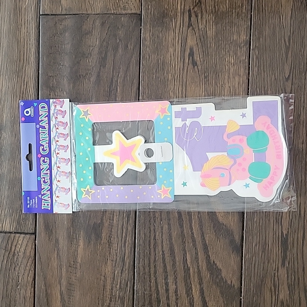 💜3/ $10💜 Happy 1st Birthday Hanging Garland Decoration